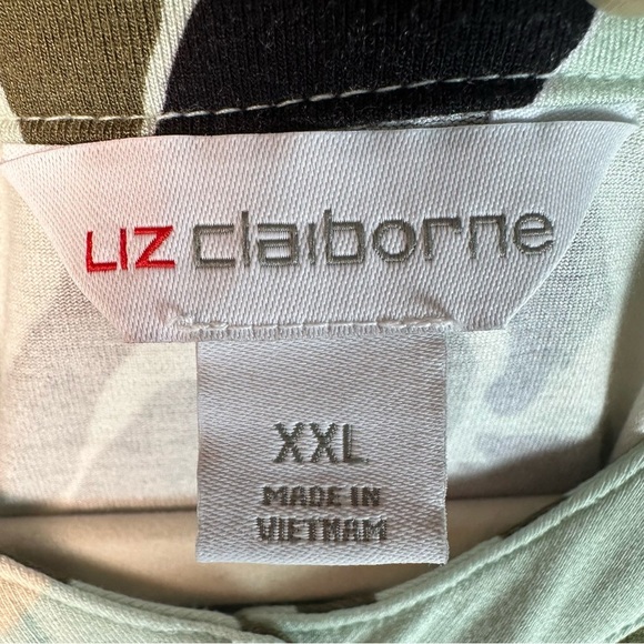 Liz Claiborne floral, tropical mini dress drawstring waist tropical plus size - Picture 5 of 10